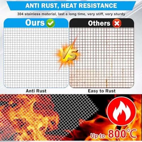 Valchoose 304 Stainless Steel Woven Mesh Screen 37.2cm x 29.2cm (14.6"x11.4") | 5 Mesh Easy Cut Rustproof for DIY & Protection thumbnail 5