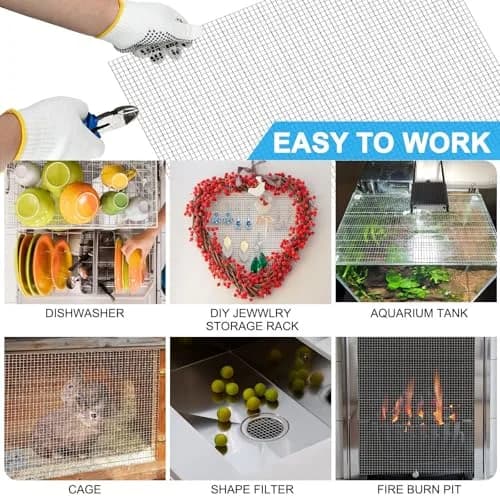 Valchoose 304 Stainless Steel Woven Mesh Screen 37.2cm x 29.2cm (14.6"x11.4") | 5 Mesh Easy Cut Rustproof for DIY & Protection thumbnail 3