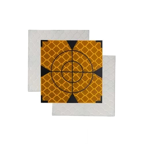 Liyuusi Reflective Sheet 30x30mm | Total Station Survey Target Mark, 100PCS, Yellow with Black Triangle thumbnail 1