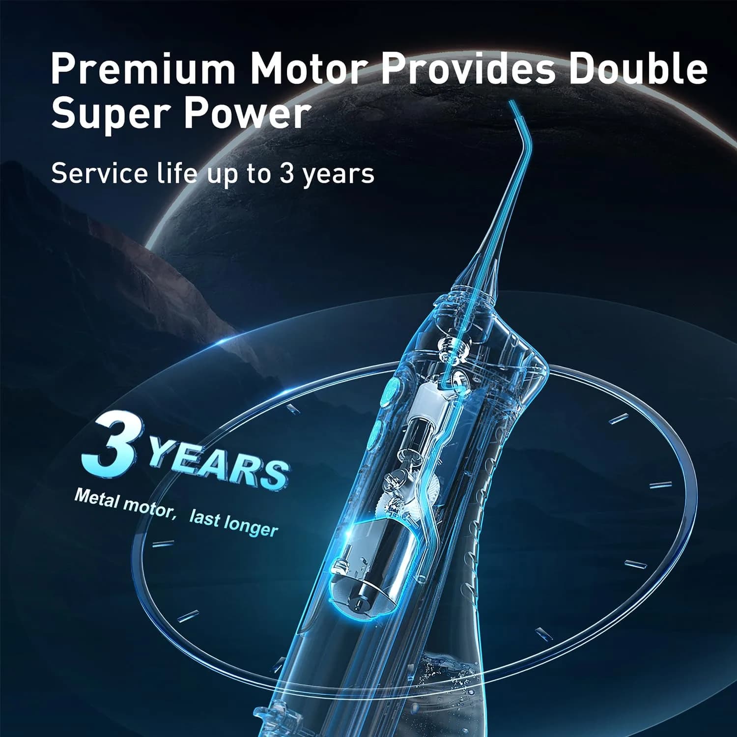 COSLUS C20 Water Dental Flosser 300ml (10.14 Fl Oz) | ADA Accepted Oral Irrigator for Healthier Gums - view 9