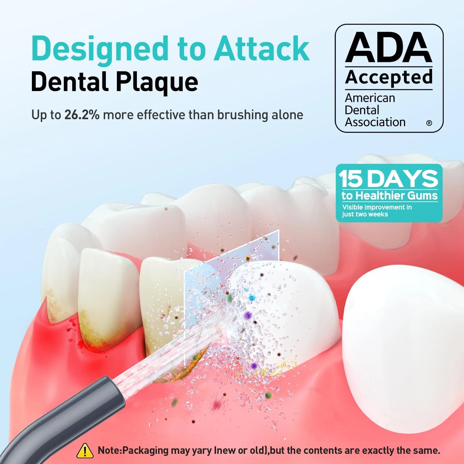 COSLUS C20 Water Dental Flosser 300ml (10.14 Fl Oz) | ADA Accepted Oral Irrigator for Healthier Gums - view 2