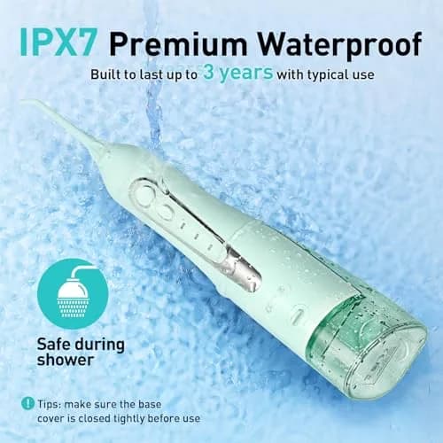 COSLUS C20 Water Dental Flosser 300ml (10.14 Fl Oz) | ADA Accepted Oral Irrigator for Healthier Gums thumbnail 4