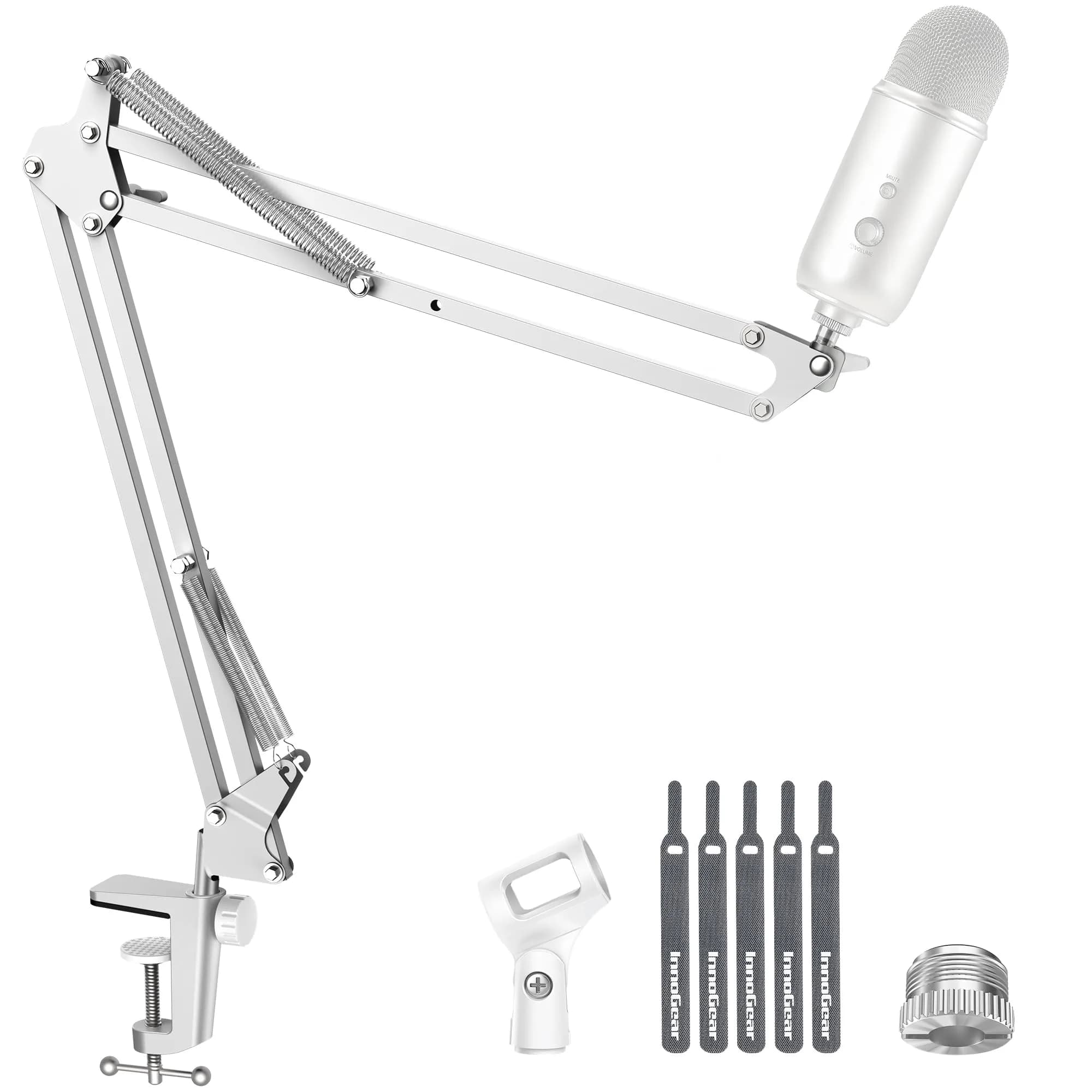 InnoGear Microphone Boom Arm Stand for Blue Yeti Fifine HyperX | Fully Adjustable, Steel Frame, Space-Saving Design - main product image