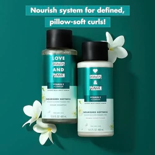 Love Beauty and Planet Conditioner with Vitamin E Coconut Milk & White Jasmine 13.5 oz | Curly Hair Nourishment thumbnail 4