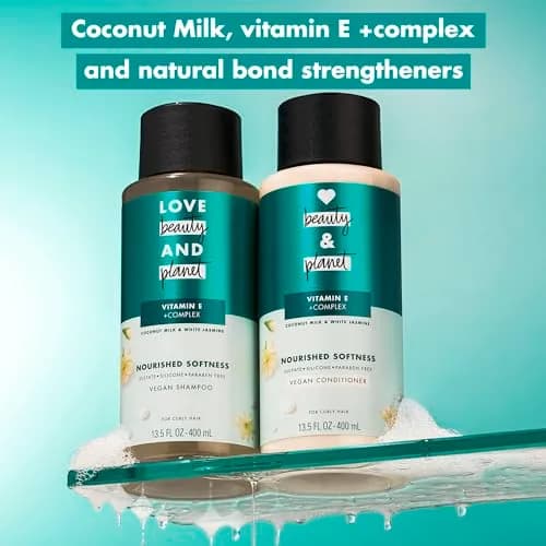 Love Beauty and Planet Conditioner with Vitamin E Coconut Milk & White Jasmine 13.5 oz | Curly Hair Nourishment thumbnail 6