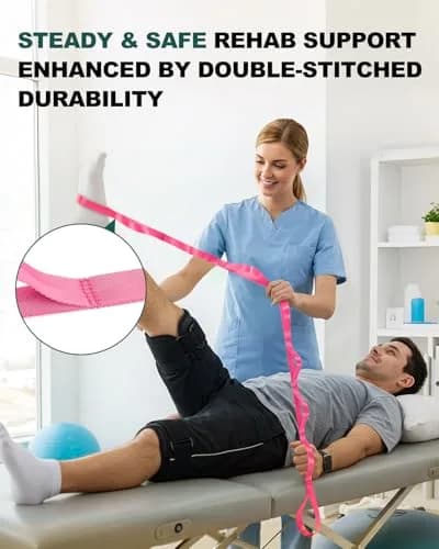 Trideer Stretching Strap with Loops, Yoga Strap, Stretch Bands for Exercise | Durable Polypropylene, Versatile for Yoga & PT thumbnail 4