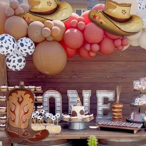 GGDE Western Themed Party Balloons Cowboy Hat & Boot Set (4 Pcs) | Assorted Colors thumbnail 3