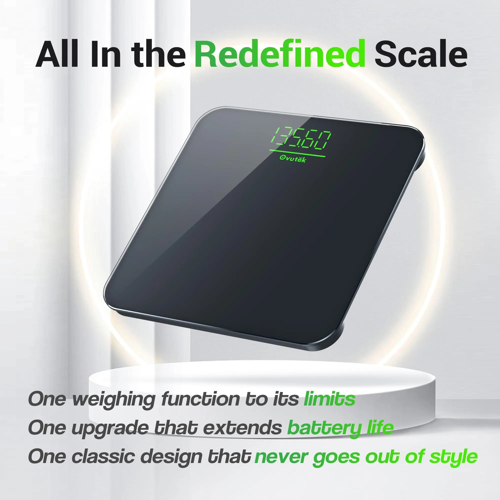 Ovutek Digital Body Weight Scale 25.9 cm (10.2 in) | FDA Approved, 180 kg Capacity - view 7