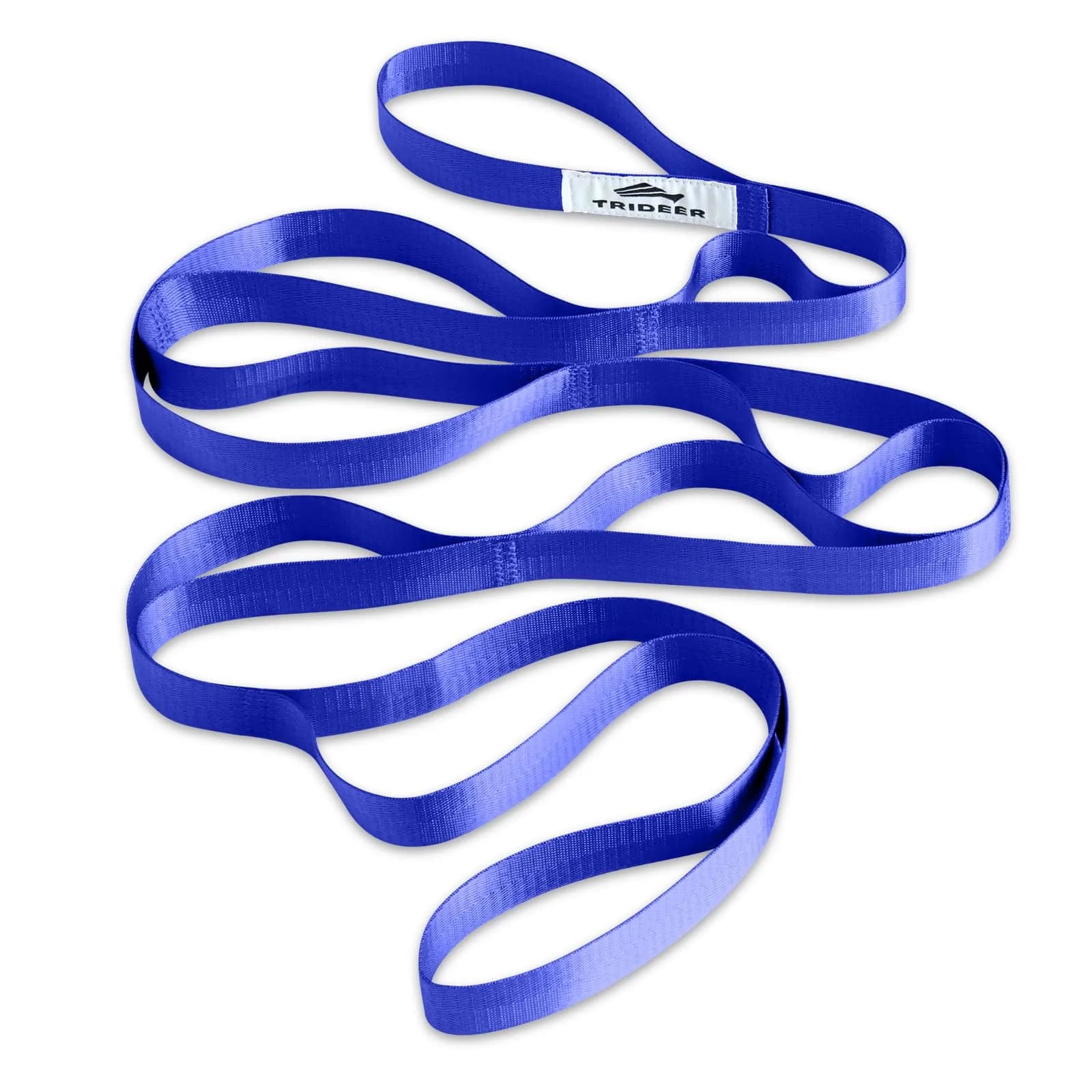 Trideer Stretching Strap with Loops, Yoga Strap, Stretch Bands for Exercise | Durable & Versatile for Flexibility & Recovery — Royal Blue/75"x1"