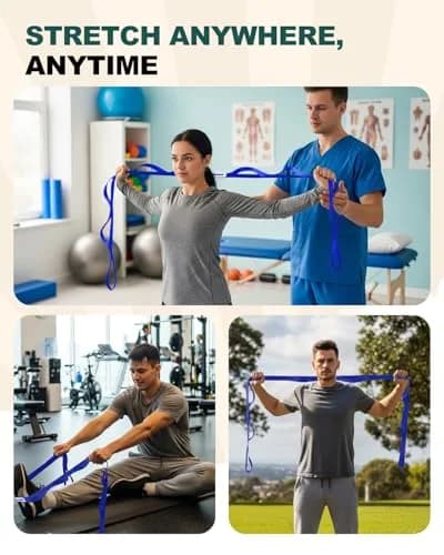 Trideer Stretching Strap with Loops, Yoga Strap, Stretch Bands for Exercise | Durable & Versatile for Flexibility & Recovery thumbnail 5