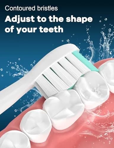 toptheway Toothbrush Replacement Heads Compatible with Phillips Sonicare 4100 5100 5300, Medium Soft, 8 Pack | Genuine DuPont Filaments thumbnail 5