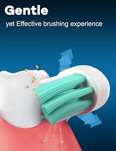 toptheway Toothbrush Replacement Heads Compatible with Phillips Sonicare 4100 5100 5300, Medium Soft, 8 Pack | Genuine DuPont Filaments thumbnail 4
