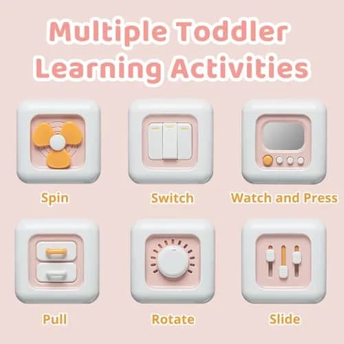 SOCBTNSO Montessori Busy Cube Travel Toy for Toddlers | 6-in-1 Sensory & Cognitive Development thumbnail 3