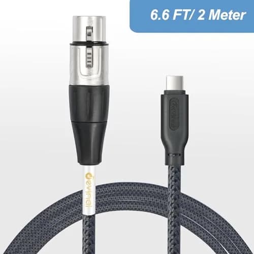 Devinal XLR Female to USB C Cable 2m (6.5ft) | High-Fidelity Recording for Microphones & Smartphones thumbnail 7