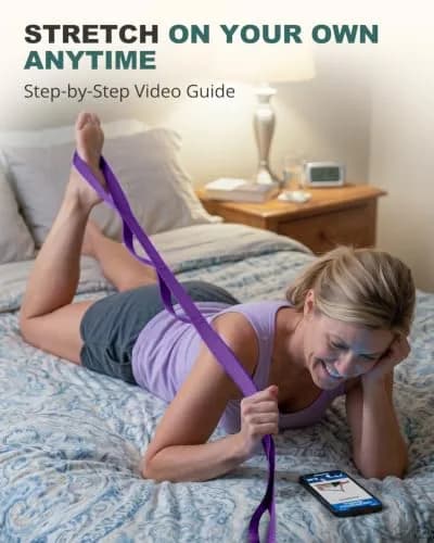 Trideer Stretching Strap Yoga Strap Physical Therapy 75" | Durable & Versatile for Home & Gym Use thumbnail 4