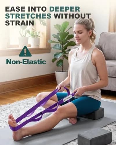 Trideer Stretching Strap Yoga Strap Physical Therapy 75" | Durable & Versatile for Home & Gym Use thumbnail 2