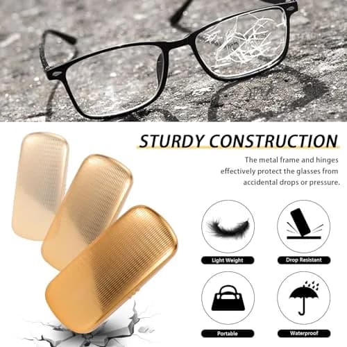 Hifot Metal Eyeglass Case, Hard Shell, Aluminum Spectacles Box, 15.5cm x 6.5cm | Stylish & Durable thumbnail 3