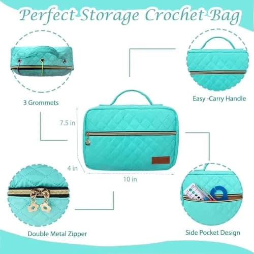 Yarniss Beginner Crochet Kit with Ergonomic Hooks, 12 Yarns & Storage Bag | Learn to Crochet with Video Tutorial thumbnail 5