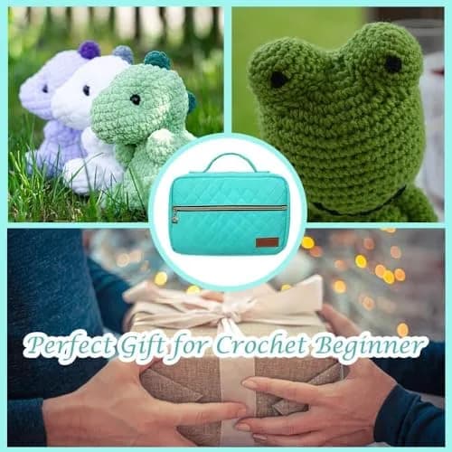 Yarniss Beginner Crochet Kit with Ergonomic Hooks, 12 Yarns & Storage Bag | Learn to Crochet with Video Tutorial thumbnail 7