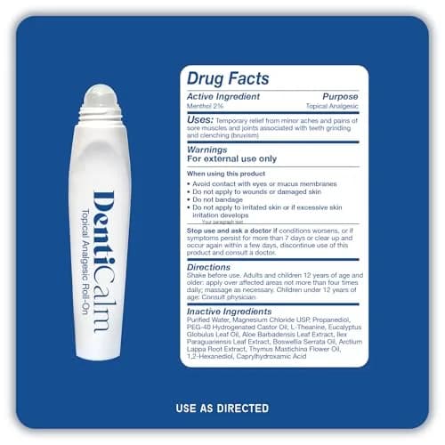 nfuse DentiCalm Soothing Pain Relief for Teeth Grinding & Jaw Clenching 0.47 OZ | Targeted Facial Tension Relief thumbnail 5