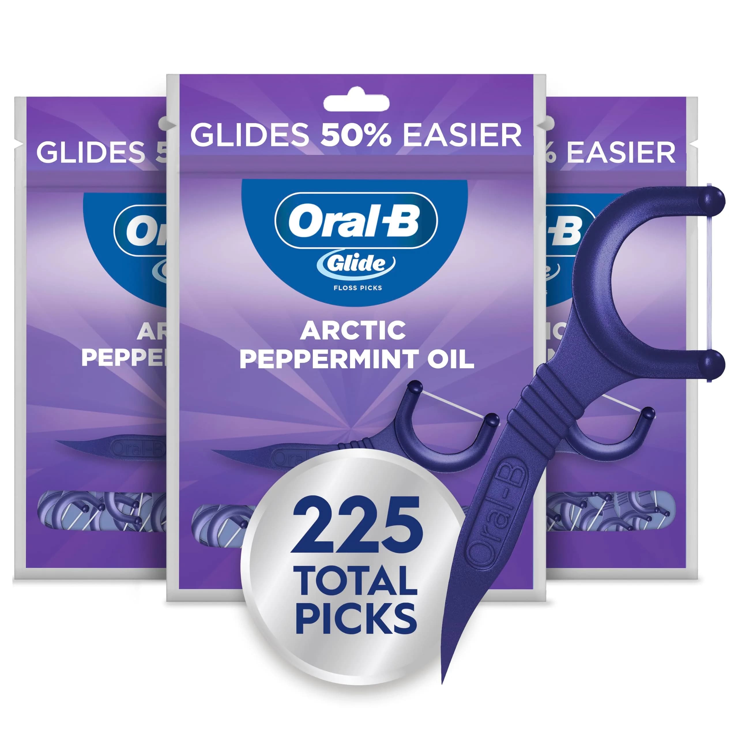 Oral-B Red Glide Floss Picks Bag | Advanced Plaque Removal & Gentle Cleaning | Dentist Tested, Hypoallergenic - main product image