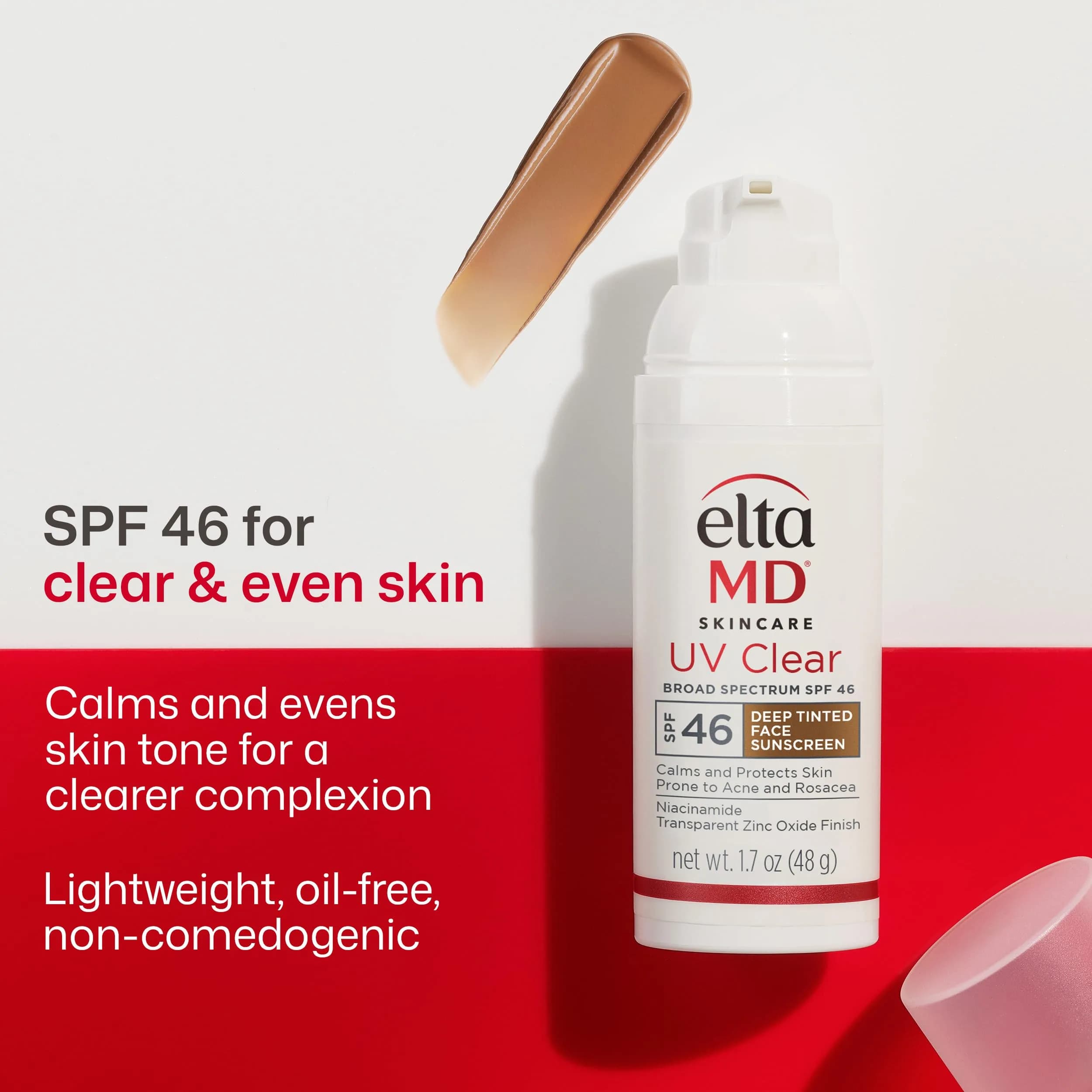 EltaMD UV Clear Deep Tinted Face Sunscreen SPF 46, 1.7 oz Pump | Broad Spectrum Protection for Deep Skin Tones - view 2