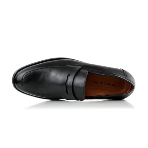 Ferro Aldo Mateo Men's Modern Penny Loafer Black Size 8 (2.54 cm Heel) | Sleek Slip-on Dress Shoe for Business thumbnail 7