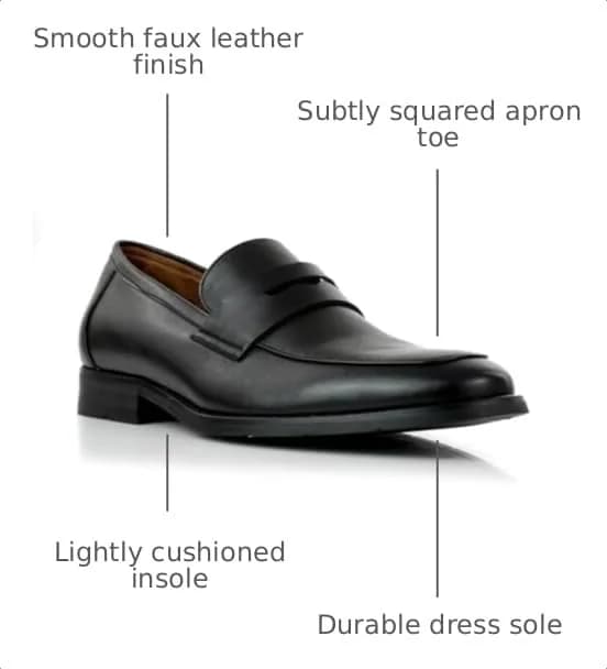 Ferro Aldo Mateo Men's Modern Penny Loafer Black Size 8 (2.54 cm Heel) | Sleek Slip-on Dress Shoe for Business thumbnail 4