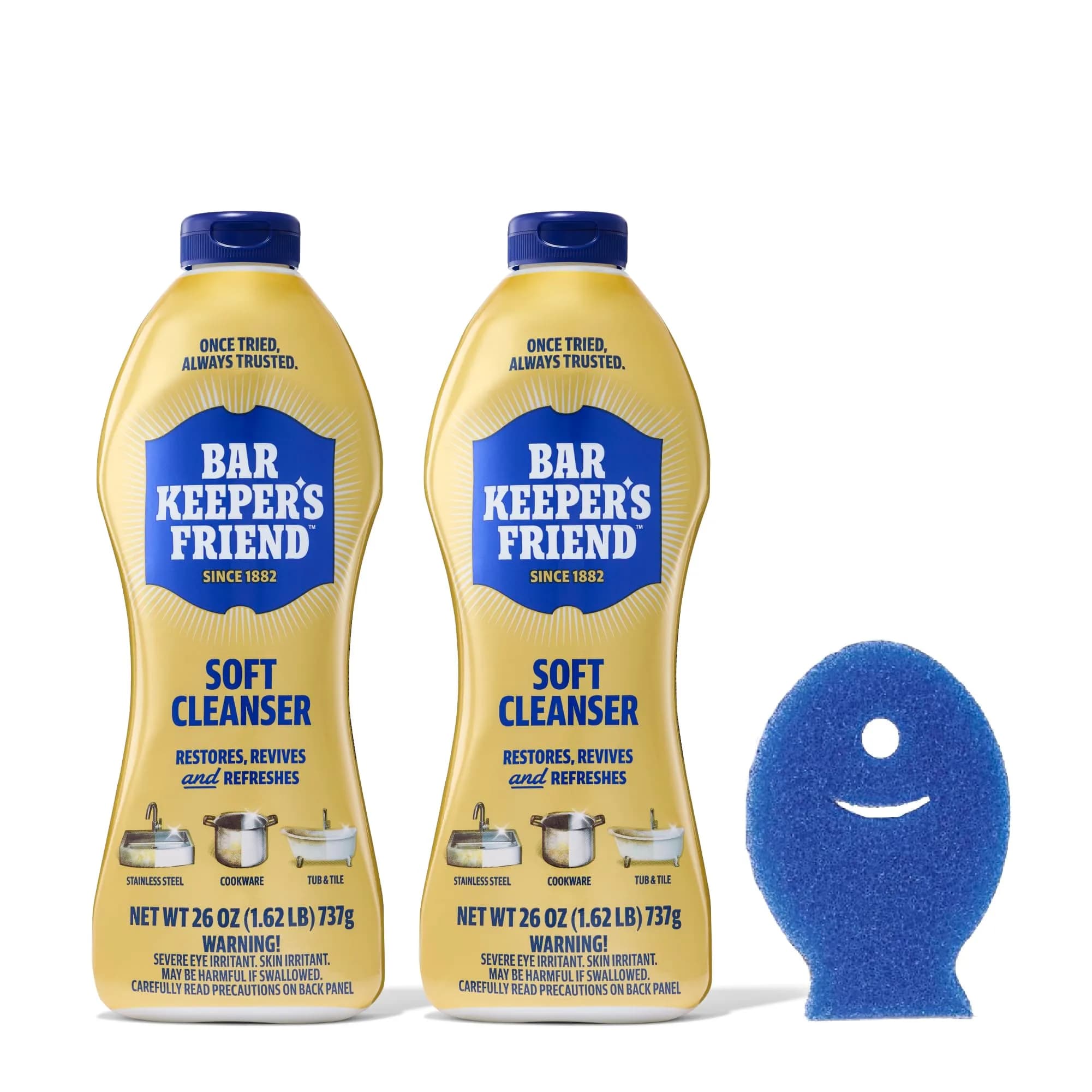 Bar Keepers Friend Soft Cleanser Liquid 26 oz x 2 | Rust & Grime Removal for Surfaces