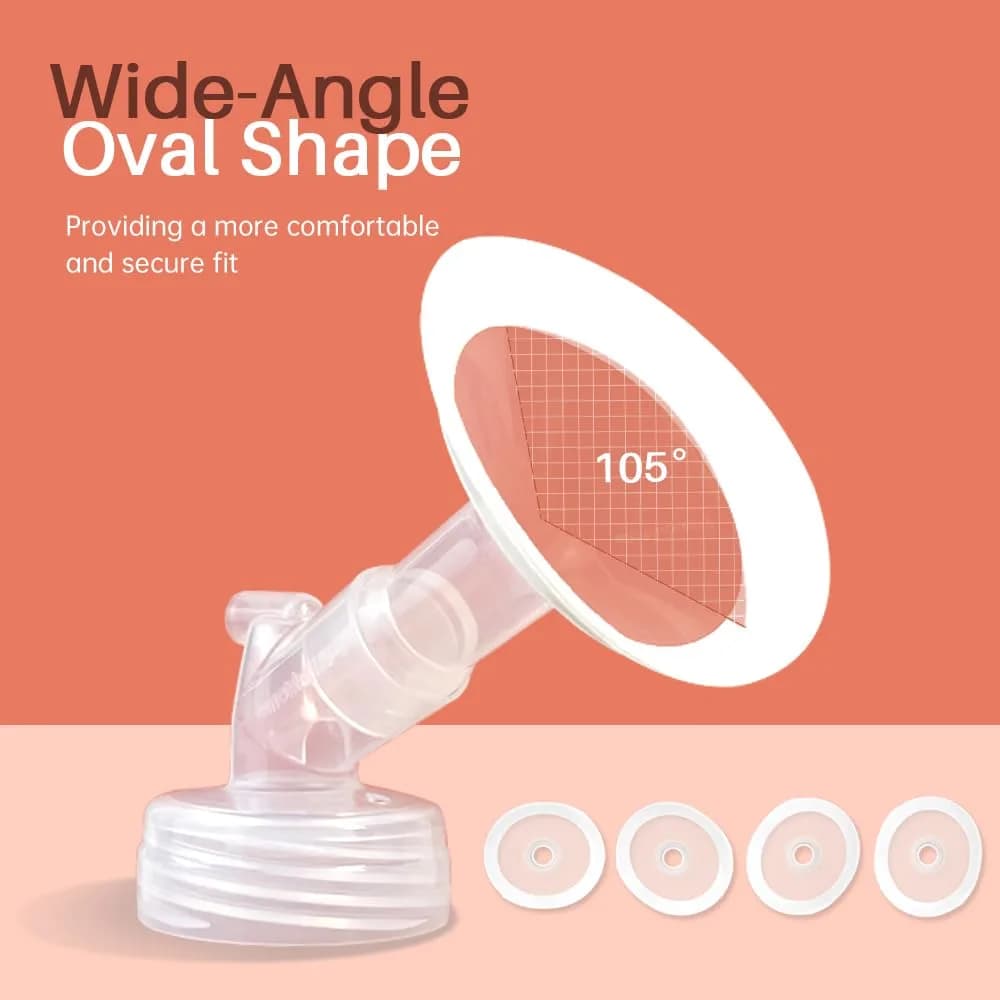 PumpMom-us 17mm Oval Flange & Valve Set for Spectra S2/S1/9+ Breast Pumps | BPA-Free - view 5