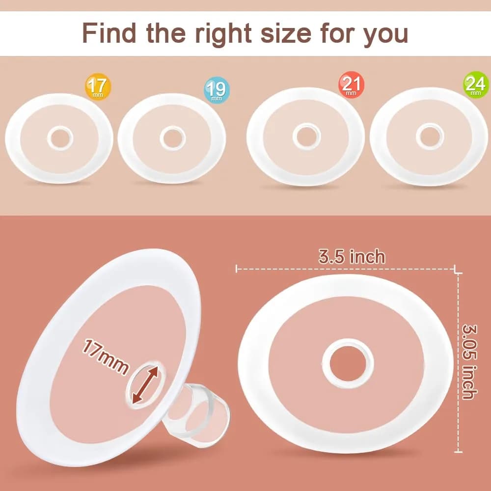 PumpMom-us 17mm Oval Flange & Valve Set for Spectra S2/S1/9+ Breast Pumps | BPA-Free - view 3