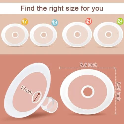 PumpMom-us 17mm Oval Flanges with Soft Rim, 2-Pack | Compatible with Spectra S2 S1 9 Plus Breast Pumps thumbnail 3