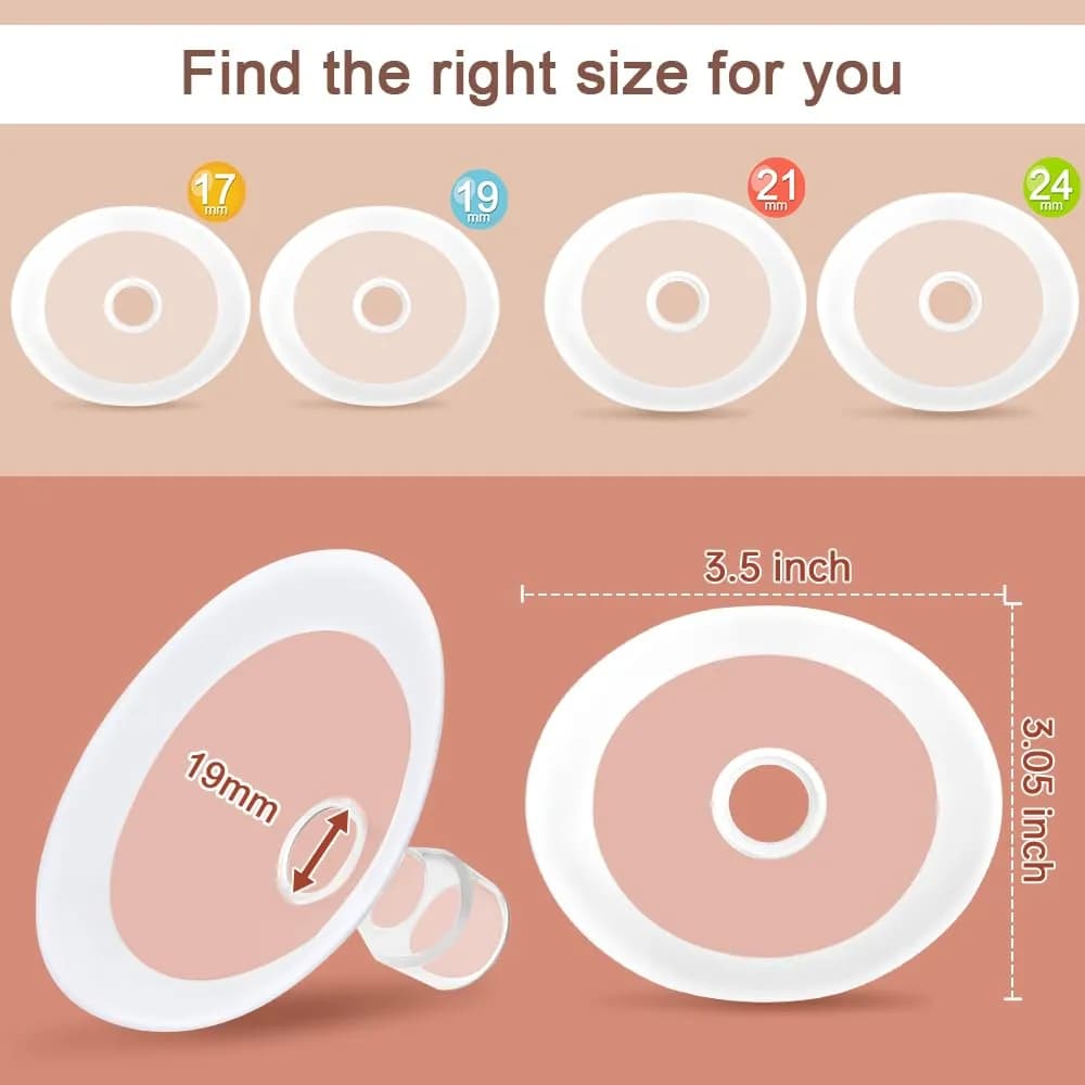 PumpMom-us 19mm Oval Flange & Valve Set for Spectra S2/S1/9+ Breast Pumps | BPA-Free - view 3
