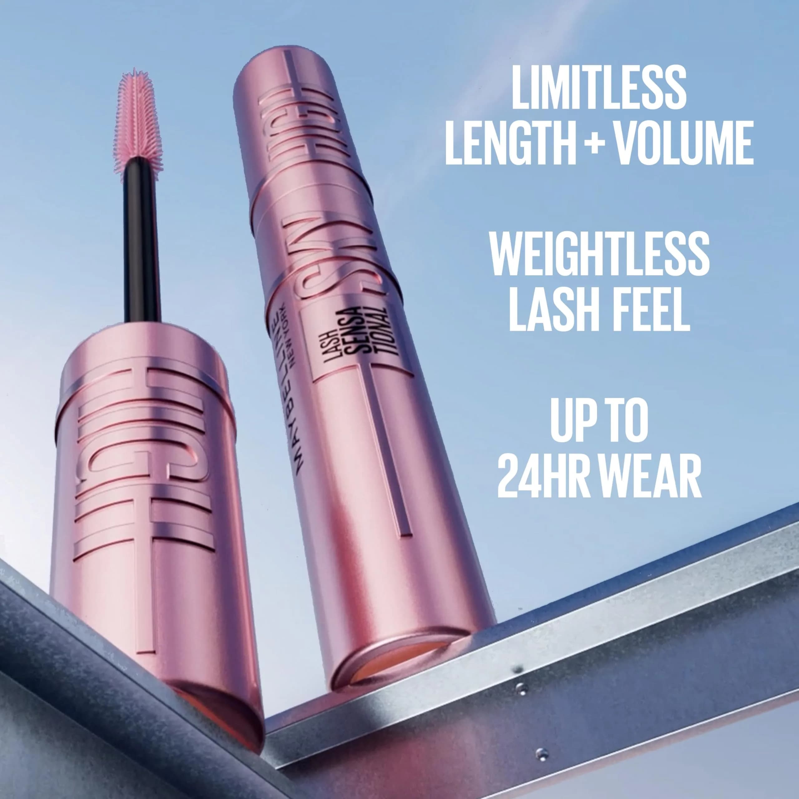 Maybelline Lash Sensational Sky High Mascara, Volumizing, Lengthening, Defining, Curling, Buildable, Washable Formula, Burgundy Haze, 5ml (0.24 Fl Oz) (Pack of 1) - view 3