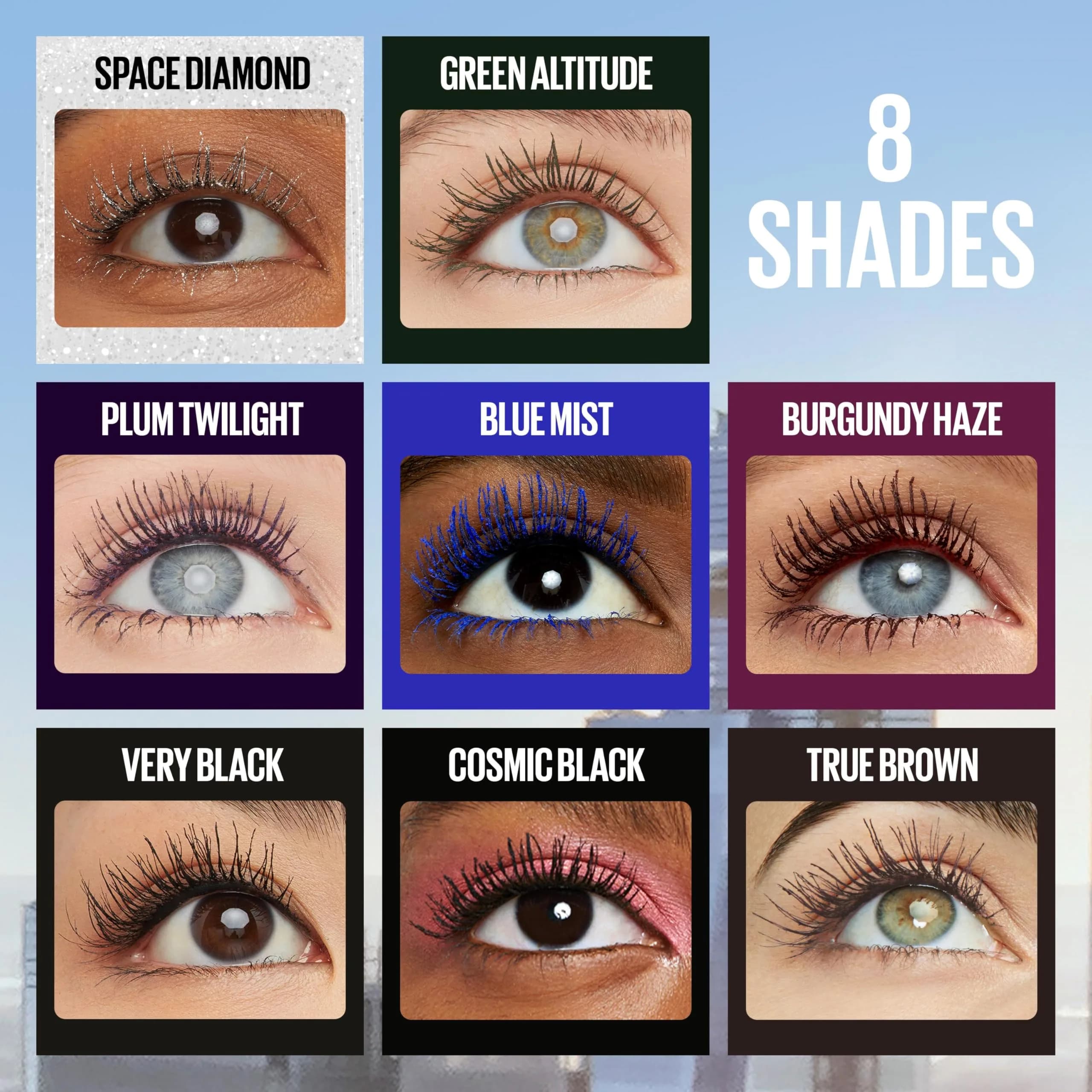 Maybelline Lash Sensational Sky High Mascara, Volumizing, Lengthening, Defining, Curling, Buildable, Washable Formula, Burgundy Haze, 5ml (0.24 Fl Oz) (Pack of 1) - view 6