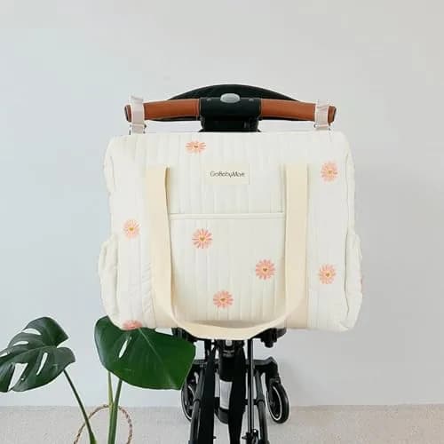 GOBABYMART 3pc Diaper Bag Tote Set with Changing Pad & Pacifier Case | Hospital & Travel Baby Care thumbnail 3