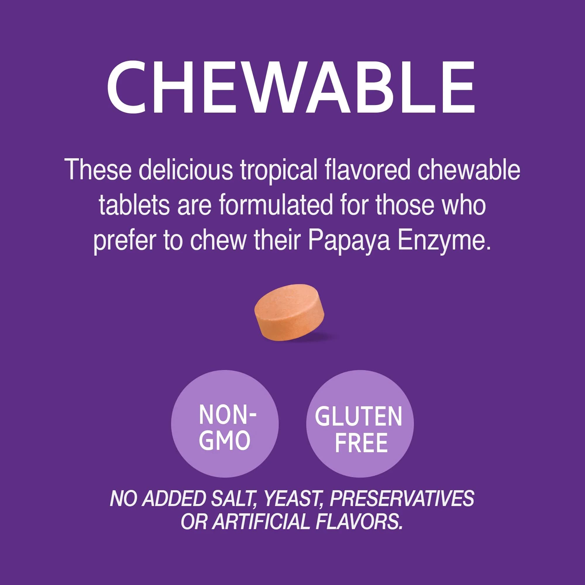 Vitafusion Fiber Well Sugar Free Gummies & 21st Century Papaya Enzyme Tropical Chewables Bundle (90 Gummies + 100 Tablets) - view 7