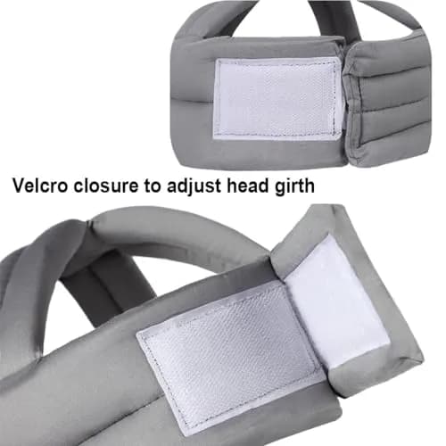 PENINSULA LOVE Elderly Protective Hat Thick Soft Helmet Seniors Anti-Fall Head Protection Hat Adjustable Safety Helmet Bump Cap for Old Man Surgery Recovery Head Injury Stroke Patient (A-Grey) 50-73cm thumbnail 3