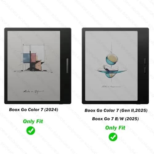 BOZHUORUI Magnetic Case for Boox Go 7 & Boox Page | Slim Auto Sleep Cover in Black thumbnail 2