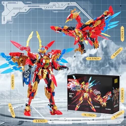 TIALLOW Phoenix Mecha Building Toy Transform Robotic Set Hero Figure Model Kit 531 Pieces | Educational STEM Toy thumbnail 6