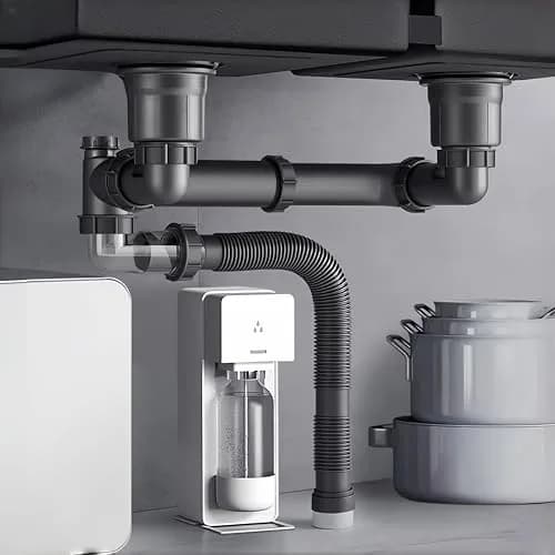 COLDDD Flexible Double Kitchen Sink Drain Kit 1-1/2 in | Space-Saving, Durable, Easy Install thumbnail 7
