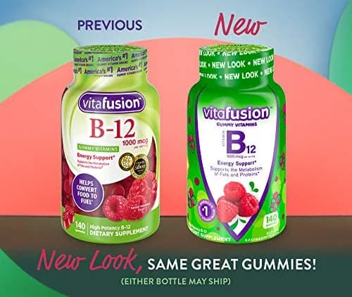 Vitafusion Fiber Well Sugar Free Fiber Supplement & B12 Gummy Vitamins 90 Count + 140 Count | Digestive & Energy Support thumbnail 6