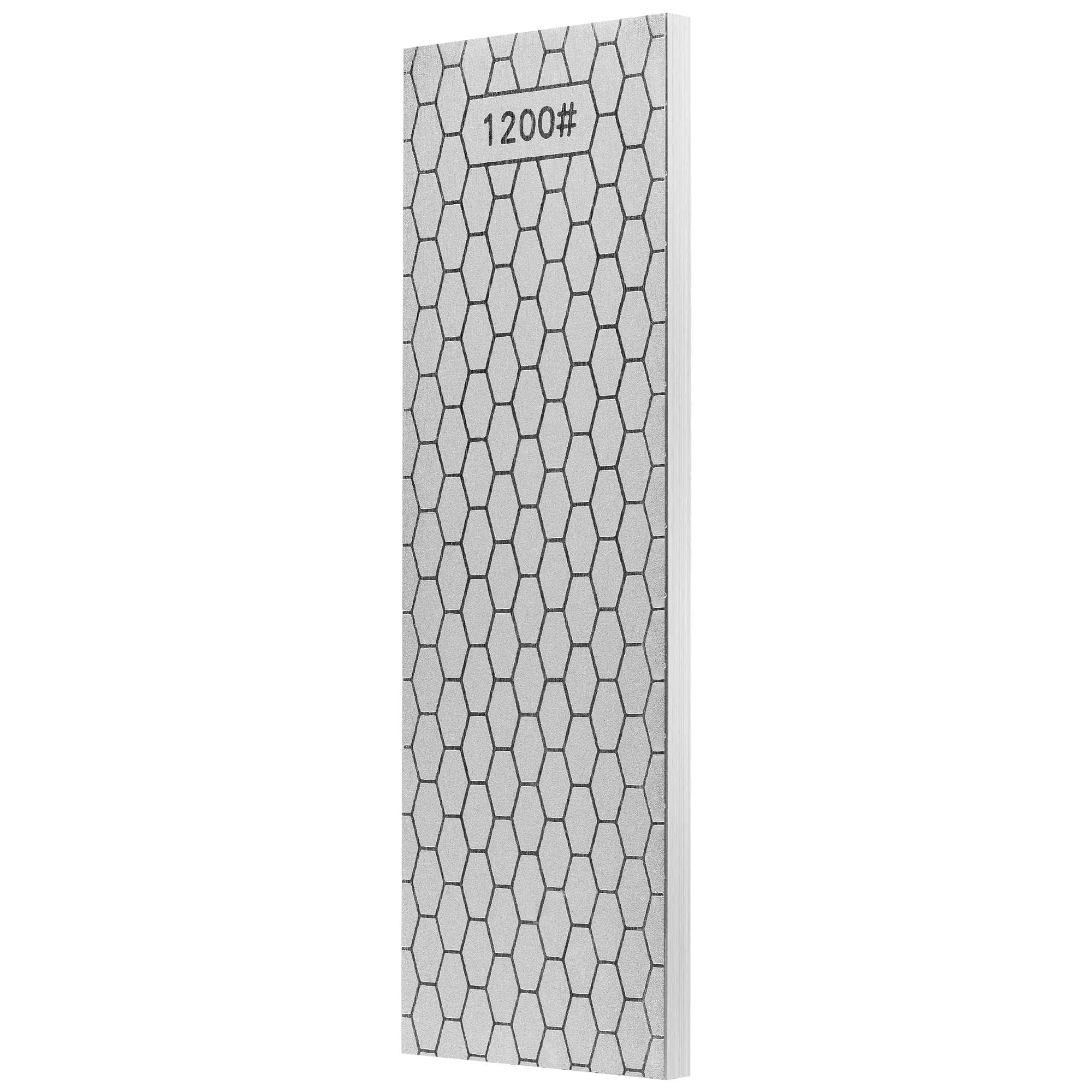S SATC Diamond Sharpening Stone 20.32 cm (8 inch) 400/1200 Grit | Dual-Sided Honing Plate for Knives, Chisels, Blades