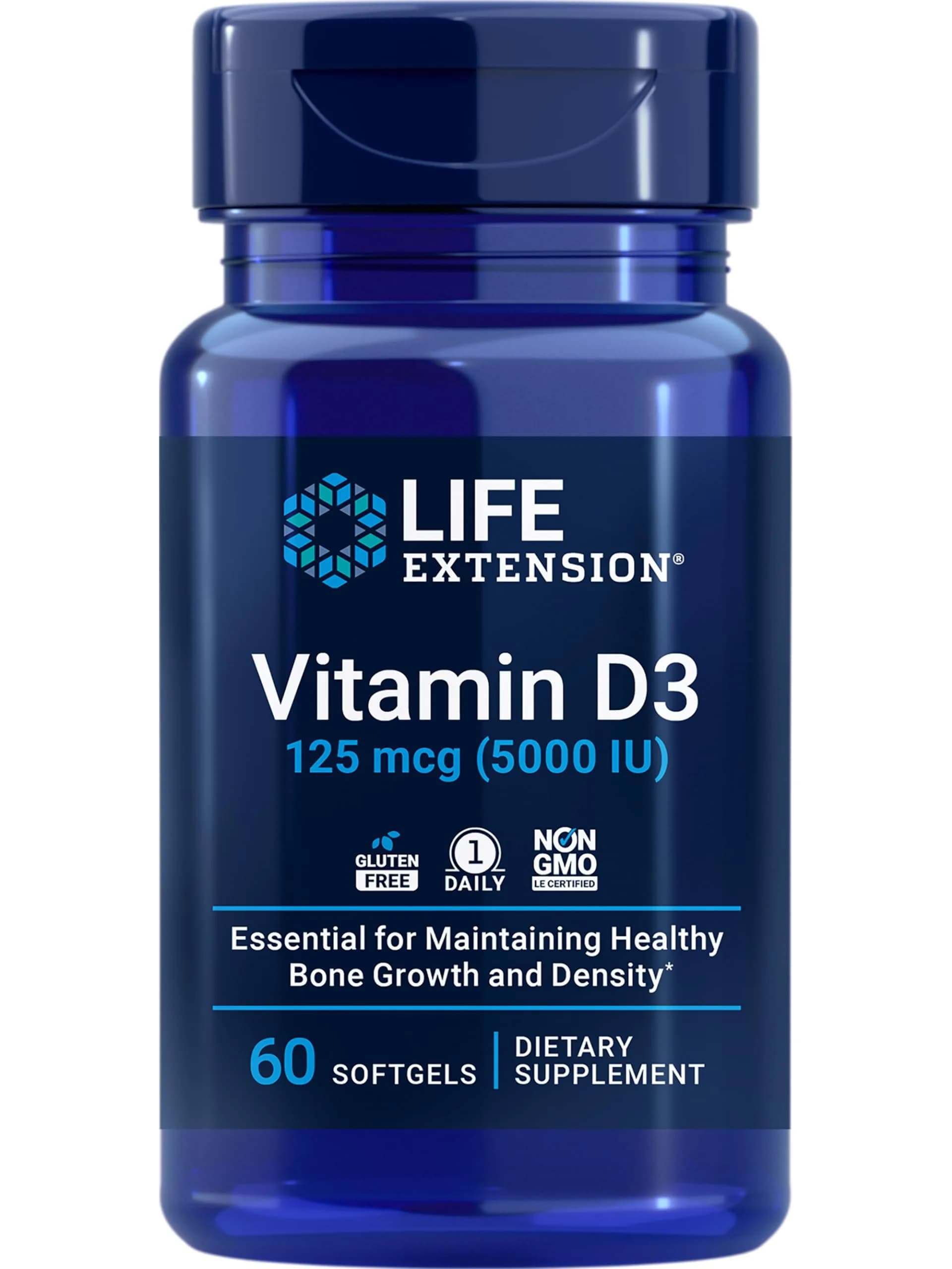 Life Extension Extend-Release Magnesium & Vitamin D3 125 mcg (5000 IU) Bone, Brain & Immune Health - 60 Capsules & 60 Softgels - view 5