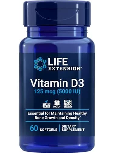 Life Extension Extend-Release Magnesium & Vitamin D3 125 mcg (5000 IU) Bone, Brain & Immune Health - 60 Capsules & 60 Softgels thumbnail 5