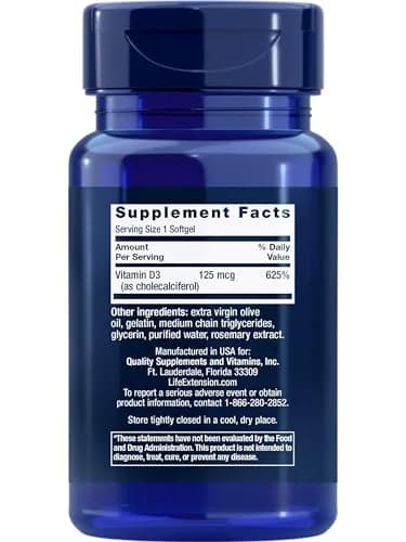 Life Extension Extend-Release Magnesium & Vitamin D3 125 mcg (5000 IU) Bone, Brain & Immune Health - 60 Capsules & 60 Softgels thumbnail 6