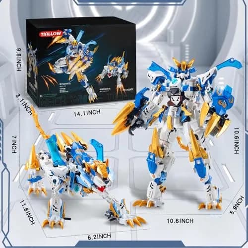 TIALLOW White Tiger Mech Building Block Set 515 pcs | STEM Learning Toy for Ages 8+ thumbnail 7