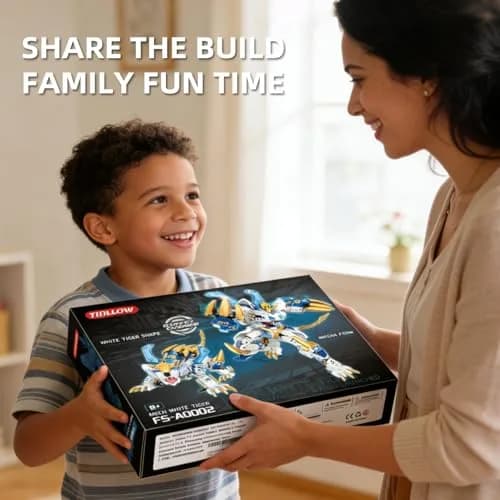 TIALLOW White Tiger Mech Building Block Set 515 pcs | STEM Learning Toy for Ages 8+ thumbnail 8