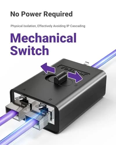 VCELINK 1000Mbps Passive Ethernet Selector Switch | 1-Pack thumbnail 3