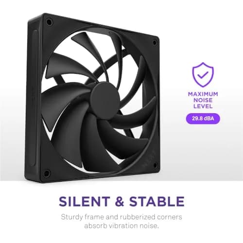 NZXT F140Q 140mm Quiet Airflow PC Case Fan - Black | Low Noise, PWM Control thumbnail 7